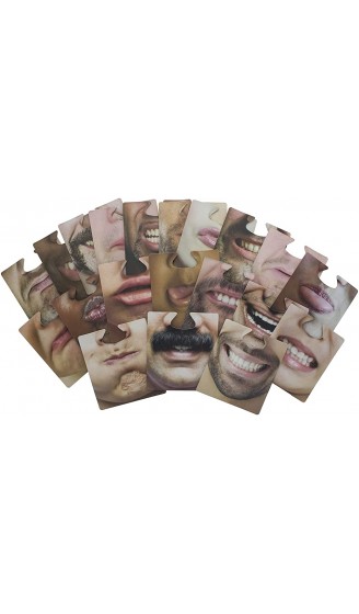 Paladone Gesichtsmatten Getränke Untersetzer 20 doppelseitige lustige Trinkmatten die Sie tragen können 40 verschiedene Gesichter die an Ihrer Nase befestigt werden - B06XWC23P1L