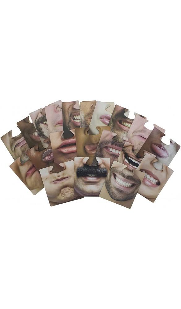 Paladone Gesichtsmatten Getränke Untersetzer 20 doppelseitige lustige Trinkmatten die Sie tragen können 40 verschiedene Gesichter die an Ihrer Nase befestigt werden - B06XWC23P1L