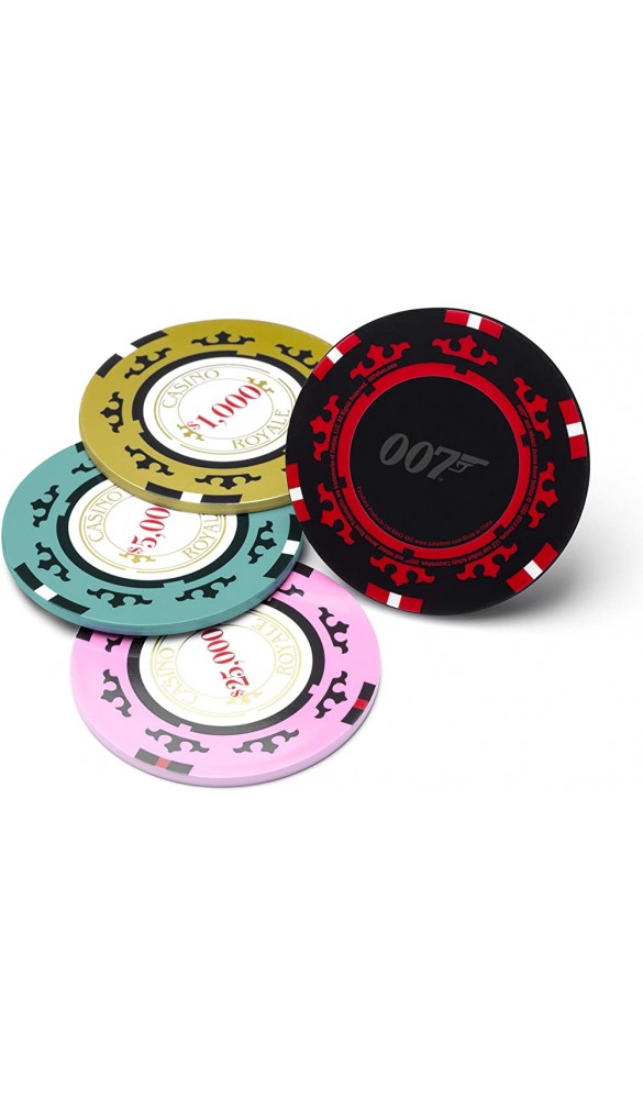 Paladone PP6667JB Casino Royale Poker-Chip-Untersetzer offizielles Lizenzprodukt von James Bond 007 acryl - B086668PFV2