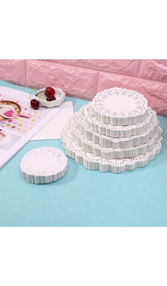 SimpleLife 200 stück Runde Spitze Papiermatten Untersetzer Tischsets Hochzeit Veranstaltungen Party Tisch Geschenk 8,9 cm - B07HCD32H61