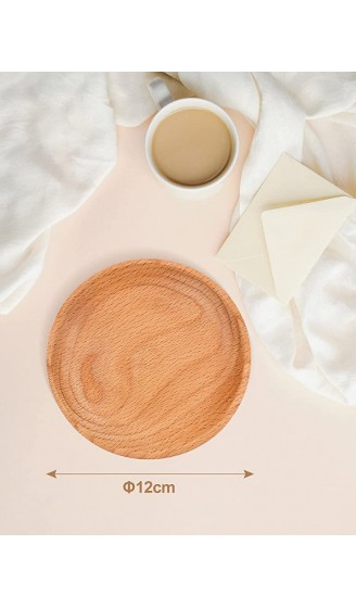 Untersetzer auf Holz Coaster für Getränke 100% Naturholz Verwendung als Snackteller Servierteller kleines Tablett oder Untersetzer 12*12cm Helle Farbe - B09NXGWXWLZ